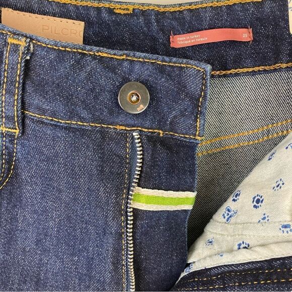 ANTHROPOLOGIE denim | Pilcro The Split Straight Jeans | size 25 | Dark Wash |NWT - Picture 7 of 11